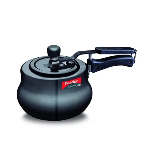 Prestige Nakshatra Plus Swachh Hard Anodized Aluminum Spillage Control Handi Pressure Cooker (Black)