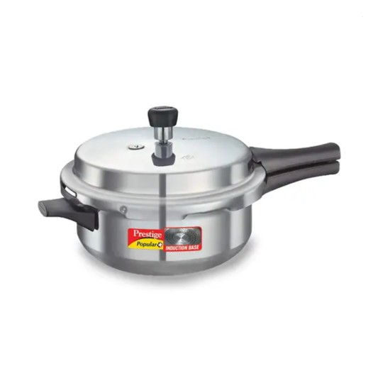 Prestige Popular Plus Virgin Aluminium Precision Weight Valve Junior Deep Pan Pressure Cooker (Silver)