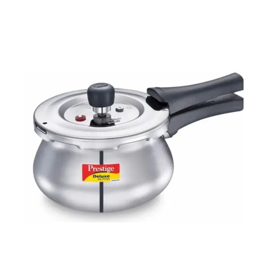 Prestige Deluxe Alpha Svachh Stainless Steel Spillage Control Handi Pressure Cooker (Silver)