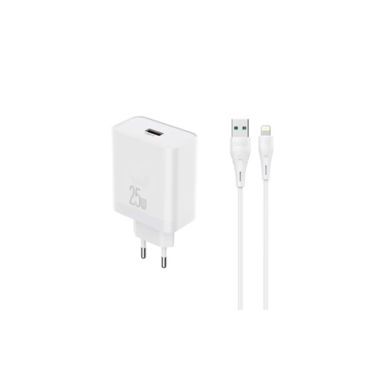 Yison Celebrat C-H8-EU 25W Charger Adapter with Lightning Cable