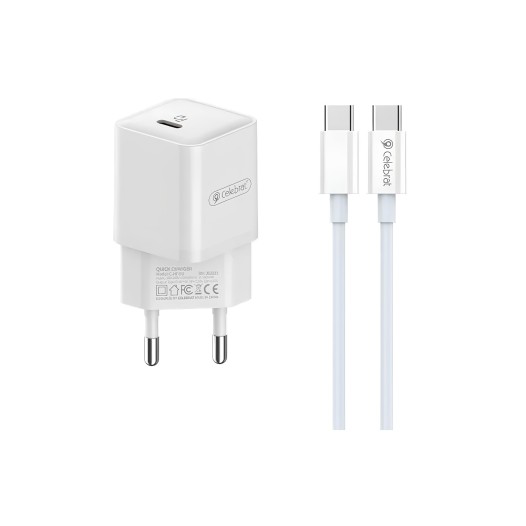 Yison Celebrat C-H7-EU 20W Charger Adapter with Type-C Cable