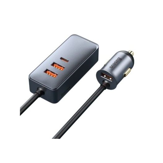 Baseus CCBT-B0G Share Together PPS Multi-port Fast Charging Car Charger with Extension Cable