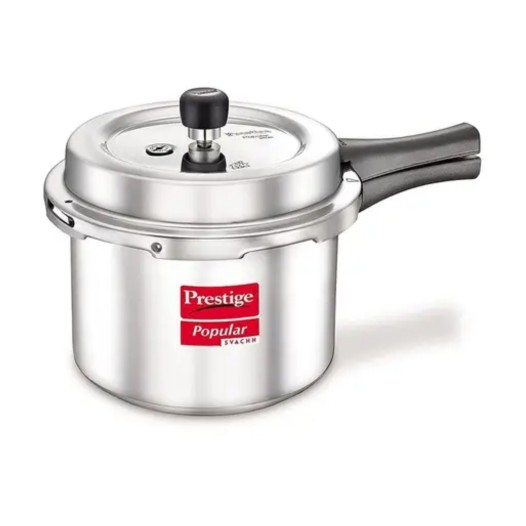 Prestige Popular Svachh Virgin Aluminium Spillage Control Pressure Cooker (Silver)