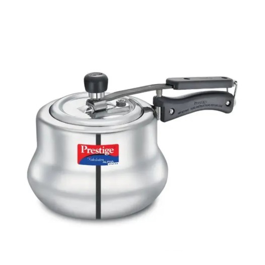 Prestige Nakshatra Alpha Svachh Stainless Steel Spillage Control Handi Pressure Cooker (Silver)