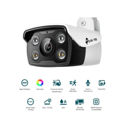 TP-Link VIGI C340 4MP 4mm Lens Full-Color Audio Bullet IP Camera