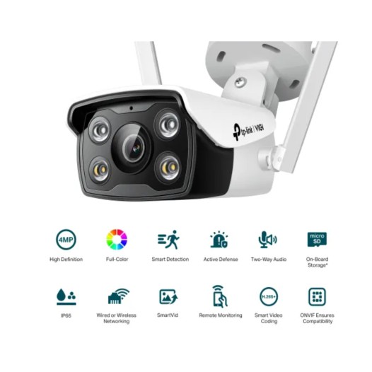 TP-Link VIGI C340-W 4MP Full-Color Wi-Fi Bullet IP Camera