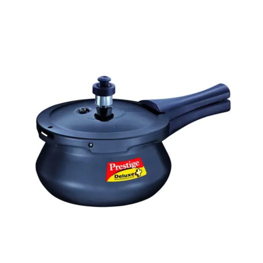 Prestige Deluxe Plus Hard Apodised Handi Pressure Cooker (Black)