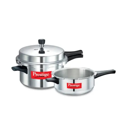 Prestige Popular Pressure Cooker Combi 7.5 Ltr & Sr Deep Pan Body 3.5 Ltr without Lid