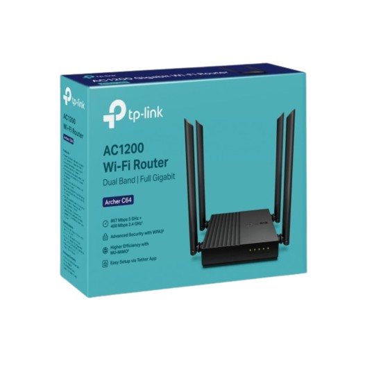 TP-Link Archer C64 AC1200 Dual-Band Gigabit WiFi Router