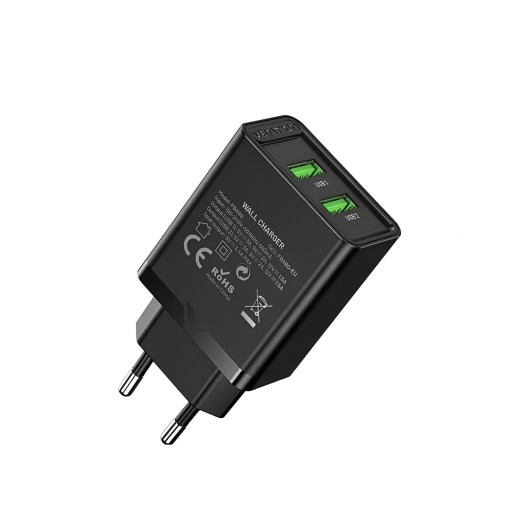 VENTION FBAB0-EU Two-Port Type-A 18W Wall Charger Adapter