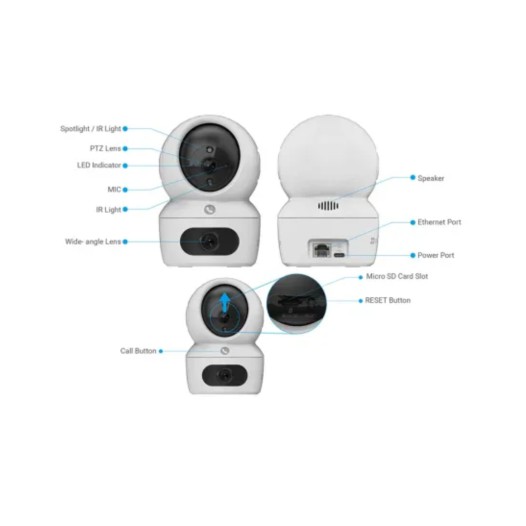 EZVIZ H7c 4MP Dual Lens 2K Pan & Tilt Portable Wi-Fi Camera