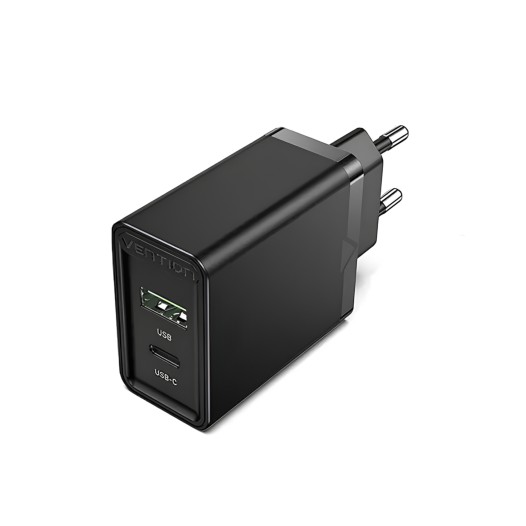 VENTION FBBB0-EU Two-Port USB(A+C) Wall Charger (18W/20W) EU-Plug