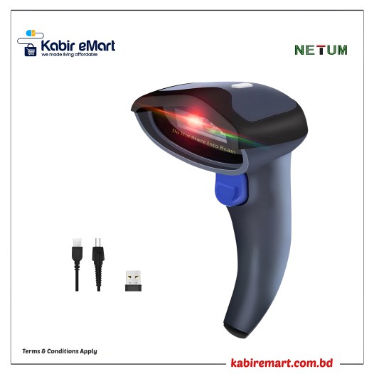 NETUM W8-X Bluetooth Wireless QR Barcode Scanner 1D 2D Barcode Reader