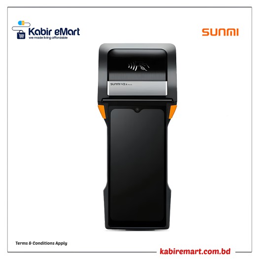 Sunmi V2s Plus Pos Terminal Scanner & NFC With 80mm Thermal Printer