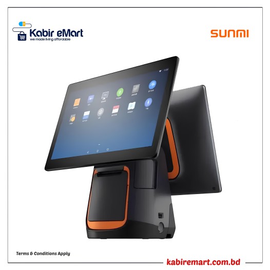 Sunmi T2 POS Terminal Dual Display 15.6 inch With 80mm Thermal Printer