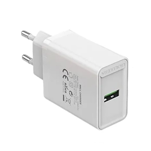 Vention FABW0-EU 1-Port USB 18W EU-Plug Wall Charger Adapter