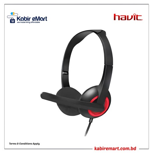 Havit H202D Stereo Wired Headphone with Mic