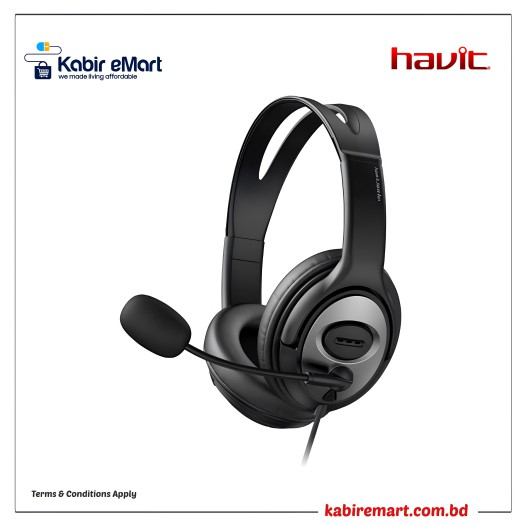 Havit H206D 3.5mm double plug Stereo with Mic Headset