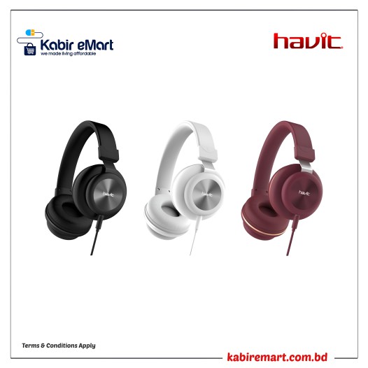 Havit H2263D 3.5mm Metal Decoration Single Port Headphone