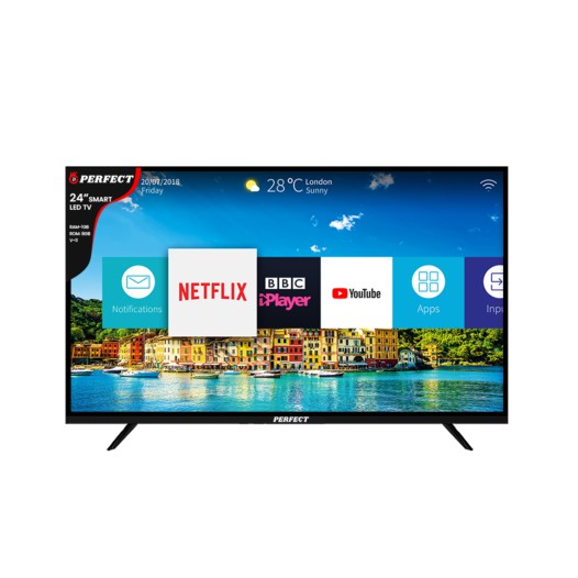 Perfect 24 Inch Smart LED TV Single Glass