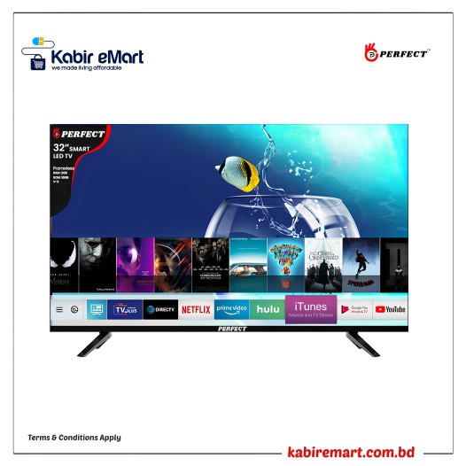 Perfect 32 Inch Smart LED TV Frameless