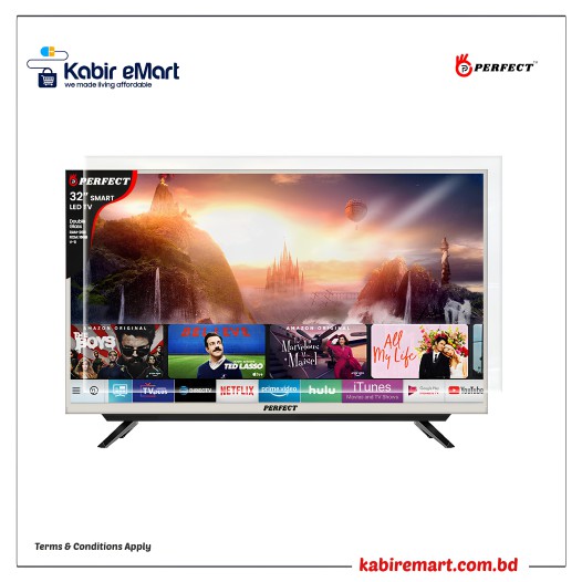 Perfect 32 INCH Smart LED TV, Metal Body, Double Glass