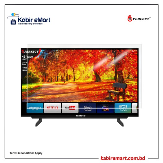 Perfect 43 Inch Smart LED TV; Eye Protective