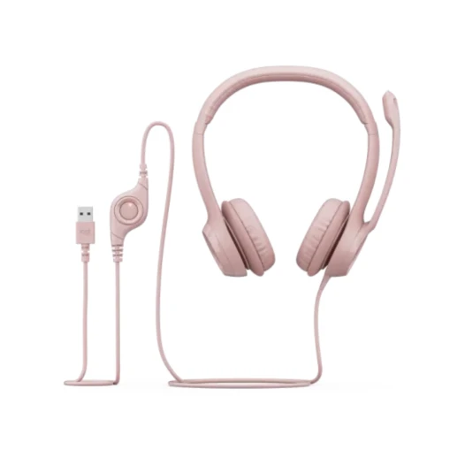 Logitech H390 Stereo USB Headset Rose with Microphone