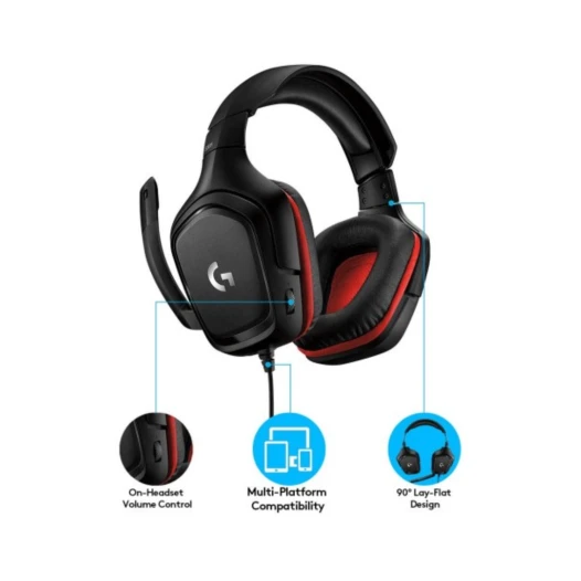 Logitech G331 3.5mm Multi-Platform Gaming Headphone Black