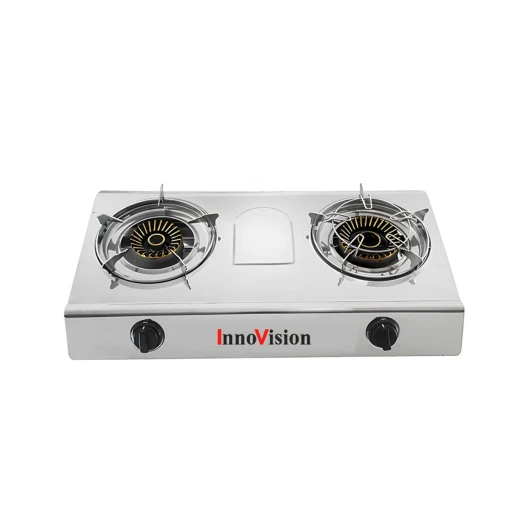 NILGS-Gas Stove Open SS Double Burner