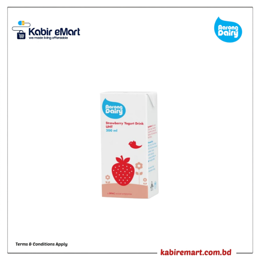 Aarong UHT Strawberry Yogurt Drink 200ml